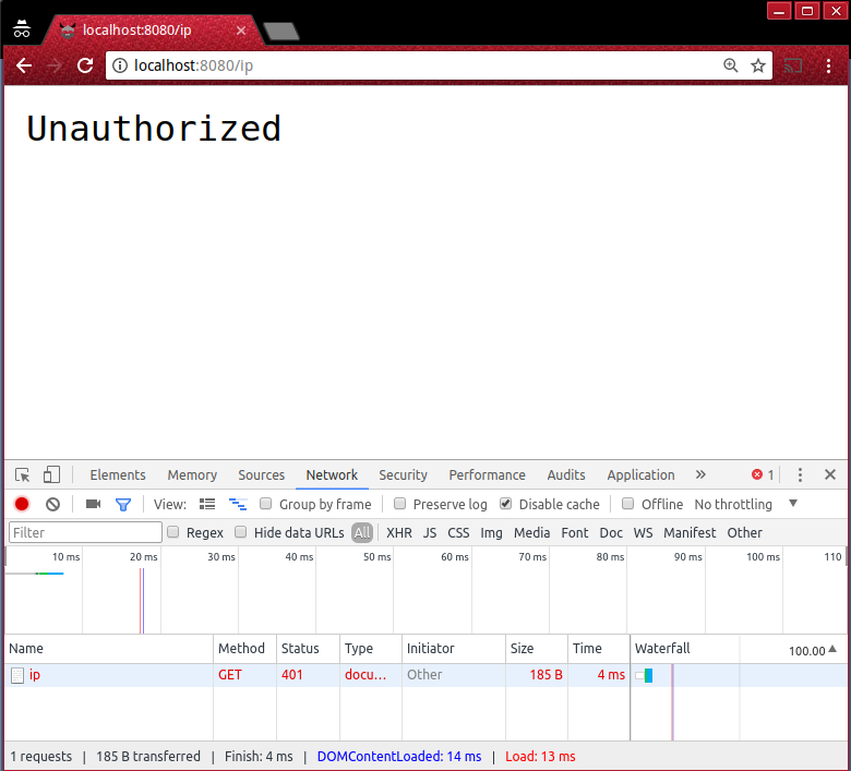 Unauthorized Page in OAuth2 in Express Gateway